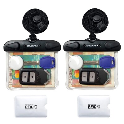 DRLOKPAK Submersible Waterproof Wallet 2Pack Floating Car Key FOB