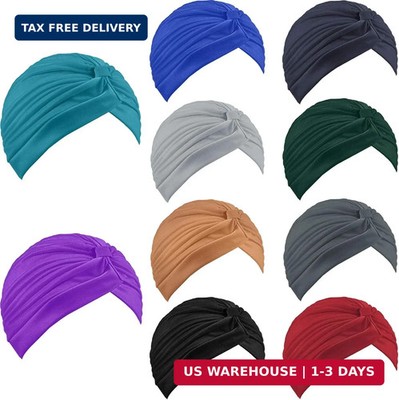 Geyoga 10 Pcs Head Wraps Turbans for Women Stretchy Chemo Cancer Headwears Twist