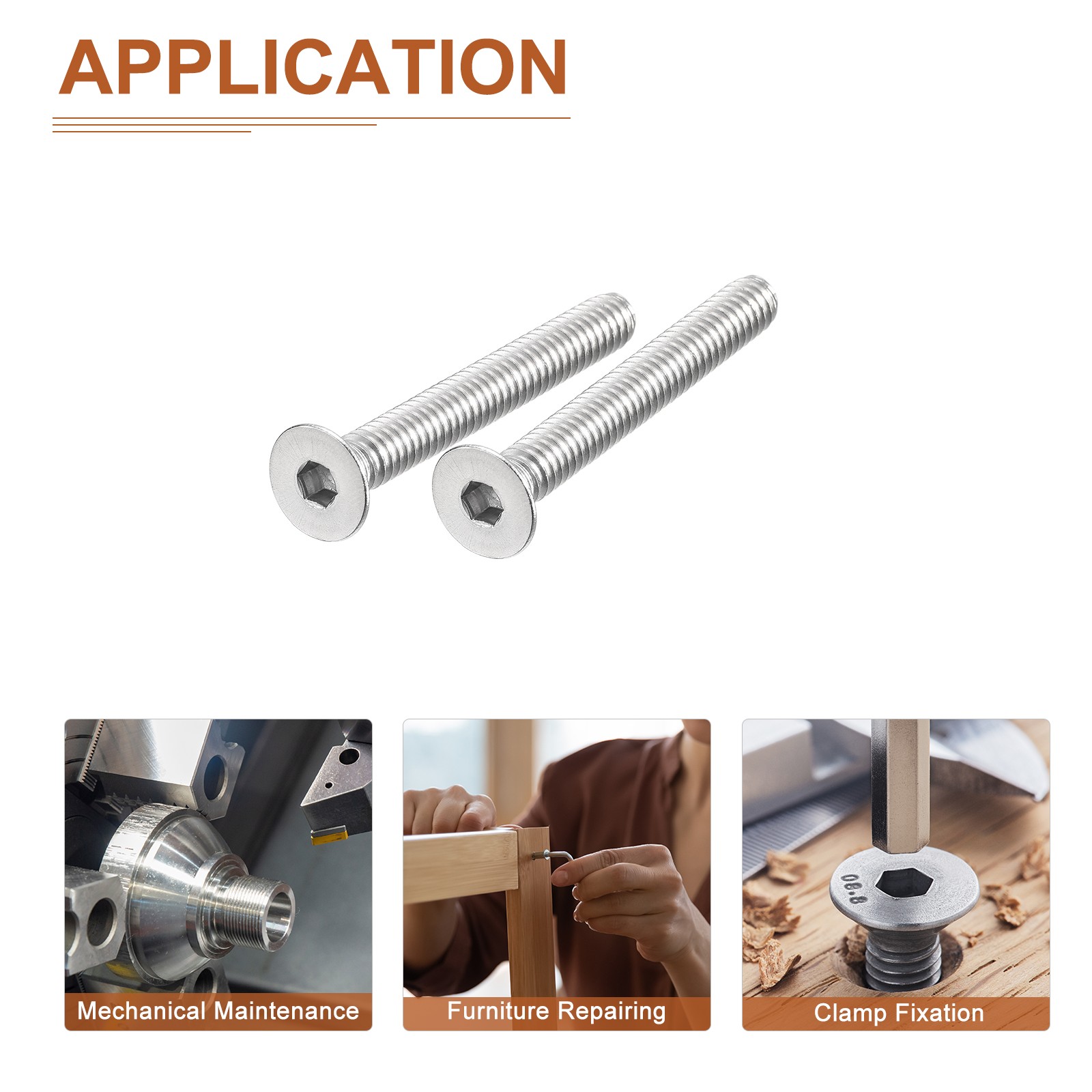 25 Pack 1/4-20 x 2" Head Socket Cap Screws 304 Stainless Steel Hex Screw