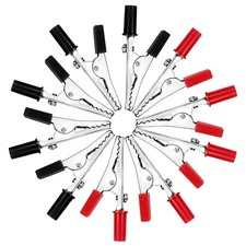 Alligator Clips 10pcs Red Black Crocodile Battery Terminal Clamps With Screw