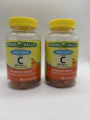 Spring Valley Zero Sugar Vitamin C PK.2 - 250mg 120gummies EXP: 12/2026 Ref.288