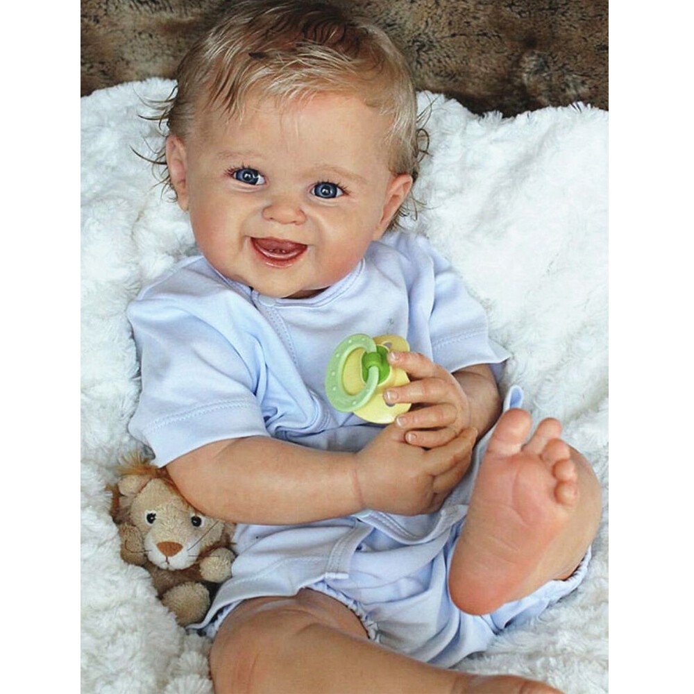 55cm Lifelike Realistic Reborn Smiling Baby Doll Newborn Baby Boy Girl Toy Gift