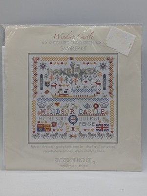 Gezähltes Kreuzstich-Set Royal Berks WINDSOR CASTLE Sampler 14ct Aida Riverdrift