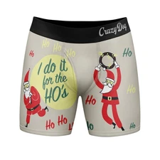 Mens I Do It for The Hos Boxer Briefs Funny Sarcastic Christmas Gift Santa Joke