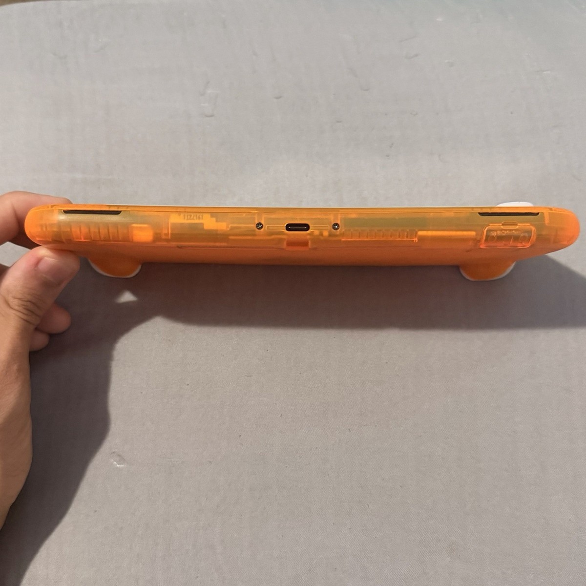 Nintendo Switch Lite - New Custom Shell - Clear Orange. + Hall