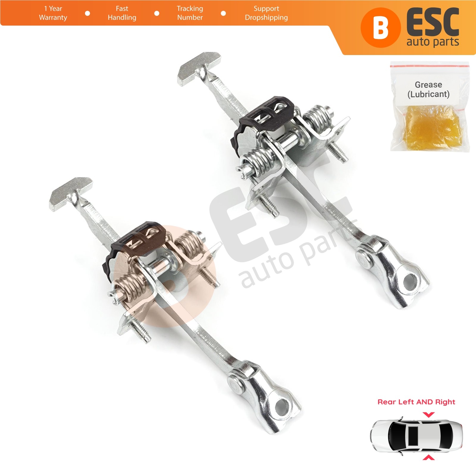 2X Rear Door Hinge Stop Limiter for Citroen C4 Picasso MK1 Grand 2006-2013
