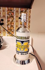 University of Michigan MI Go Blue Portable Lamp 1970s 80s 3-way switch WORKS!