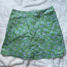 Vintage Retro Floral Mini Skirt Novelty Print 70s 60s England Cotton Hippie Boho