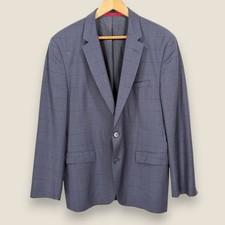 Hugo Boss Jeffery Sport Coat Blazer 42R Gray Check 100 Virgin Wool Red Label