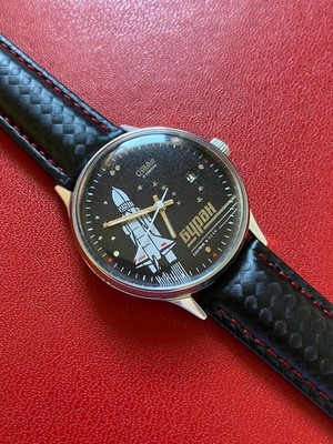 Vintage Slava Space Buran  Soviet  Mechanical Men's Wristwatch