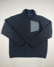Columbia Pullover Mens XL Black Omni-Wick Quarter Zip Fleece Hiking Top Layer