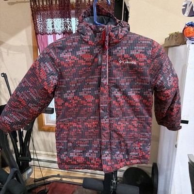 Columbia  Youth XS Red Hooded Insulated Puff Winter Ski Jacket