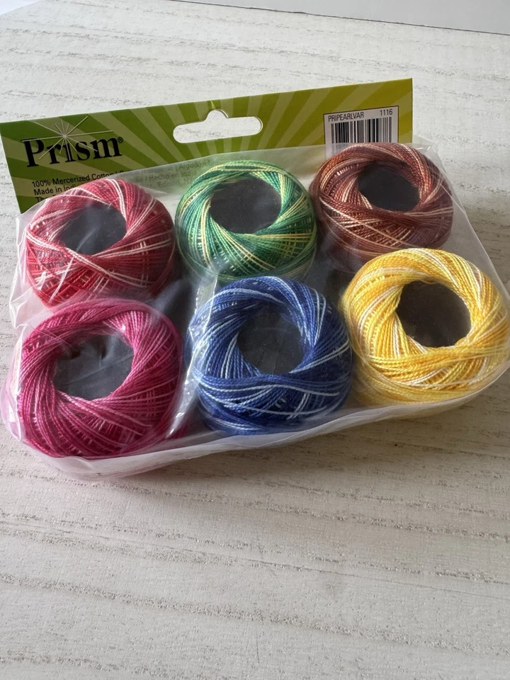 DMC Prism Pearl Cotton Thread~Size 8~Variegated Colors for Crochet/Crafts~6/pkg - Image 4 of 4