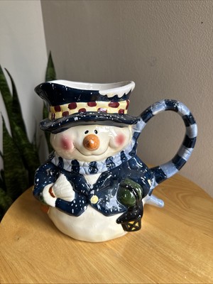 Young s Heartfelt Kitchen Creations Snowman Pitcher Vase Christmas Winter Charm