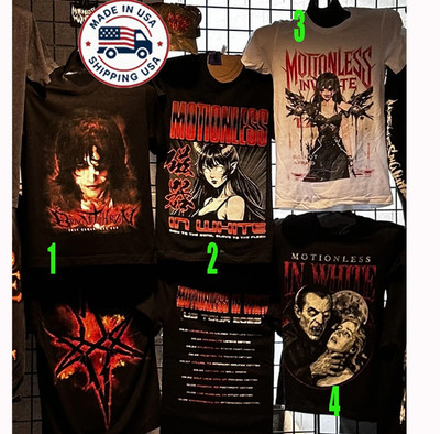 Motionless in White 2025 US Tour Custom T-Shirt Reprint Unisex