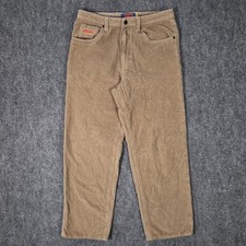 Empyre Pants Size 32 Beige Cotton Loose Fit Wide-Wale Corduroy Baggy Skater Y2K