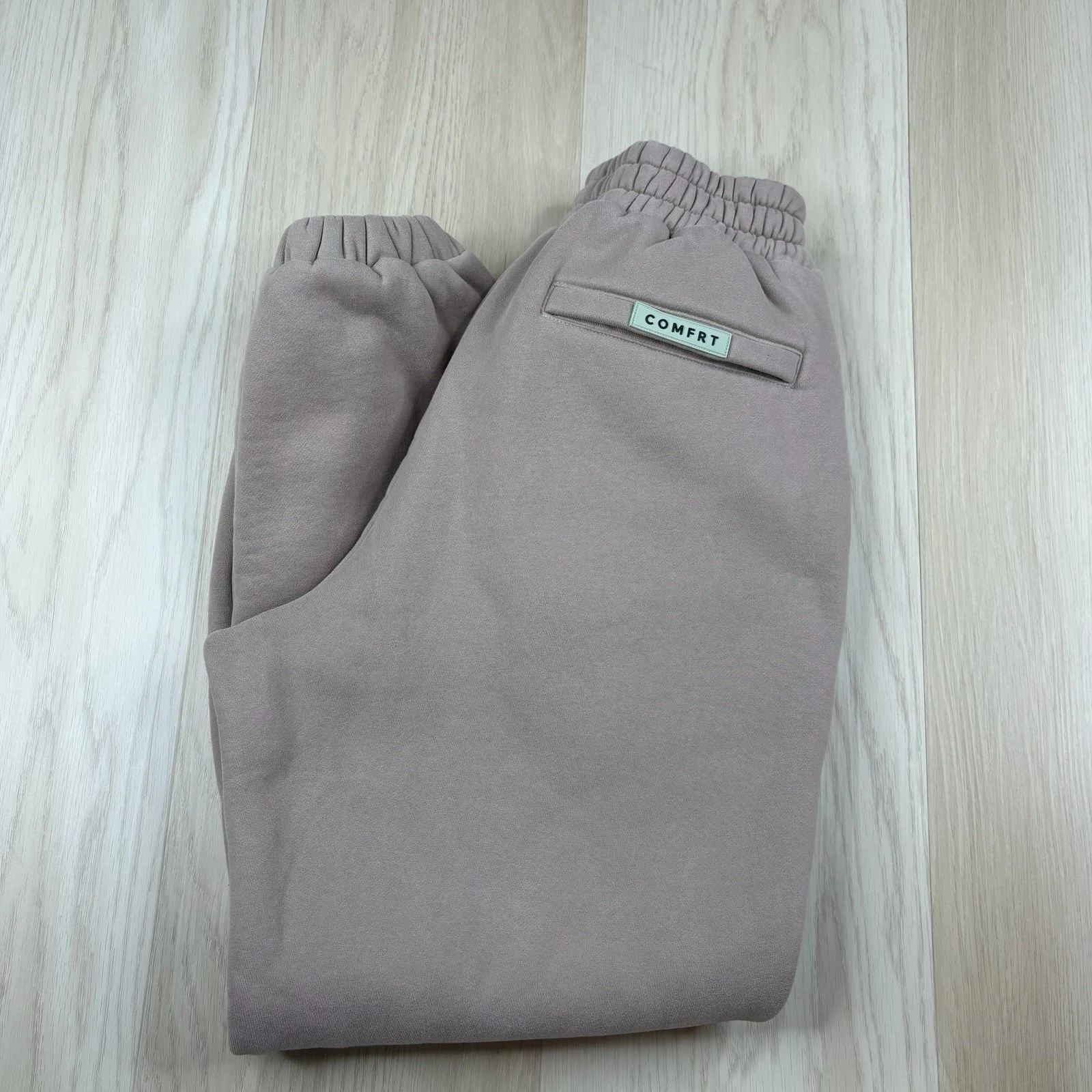 Comfrt Signature Sweatpants Taupe Brown Fleece Joggers Unisex Size M Medium