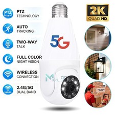 HD 2K Smart Security Camera System 5G Bulb Cam 360  E27 Light Camera Night Home