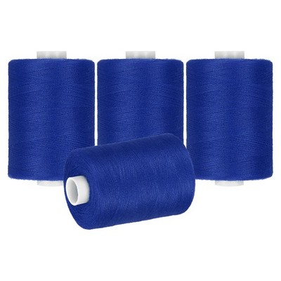 4 Spool Sewing Thread, Blue#294 for Sewing Hand, 1000 Yards/Spool