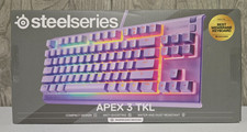 SteelSeries Apex 3 TKL Lavender RGB Gaming Keyboard Whisper Quiet Switch RGB