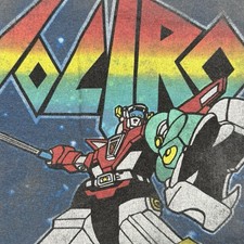 Vintage Y2K VOLTRON Defender Of Universe T-Shirt Faded Gray Cotton Alstyle Sz: L
