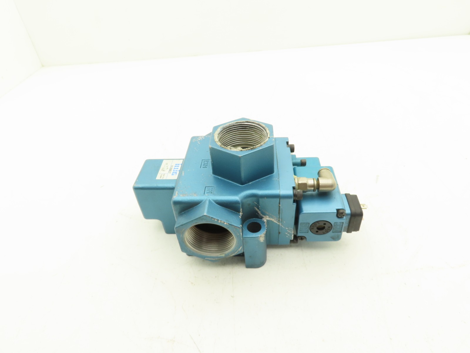 Illig MAC 9109837 3 Way Pneumatic Solenoid Valve 24VDC 145psi 1.5" 58D-36-611JA
