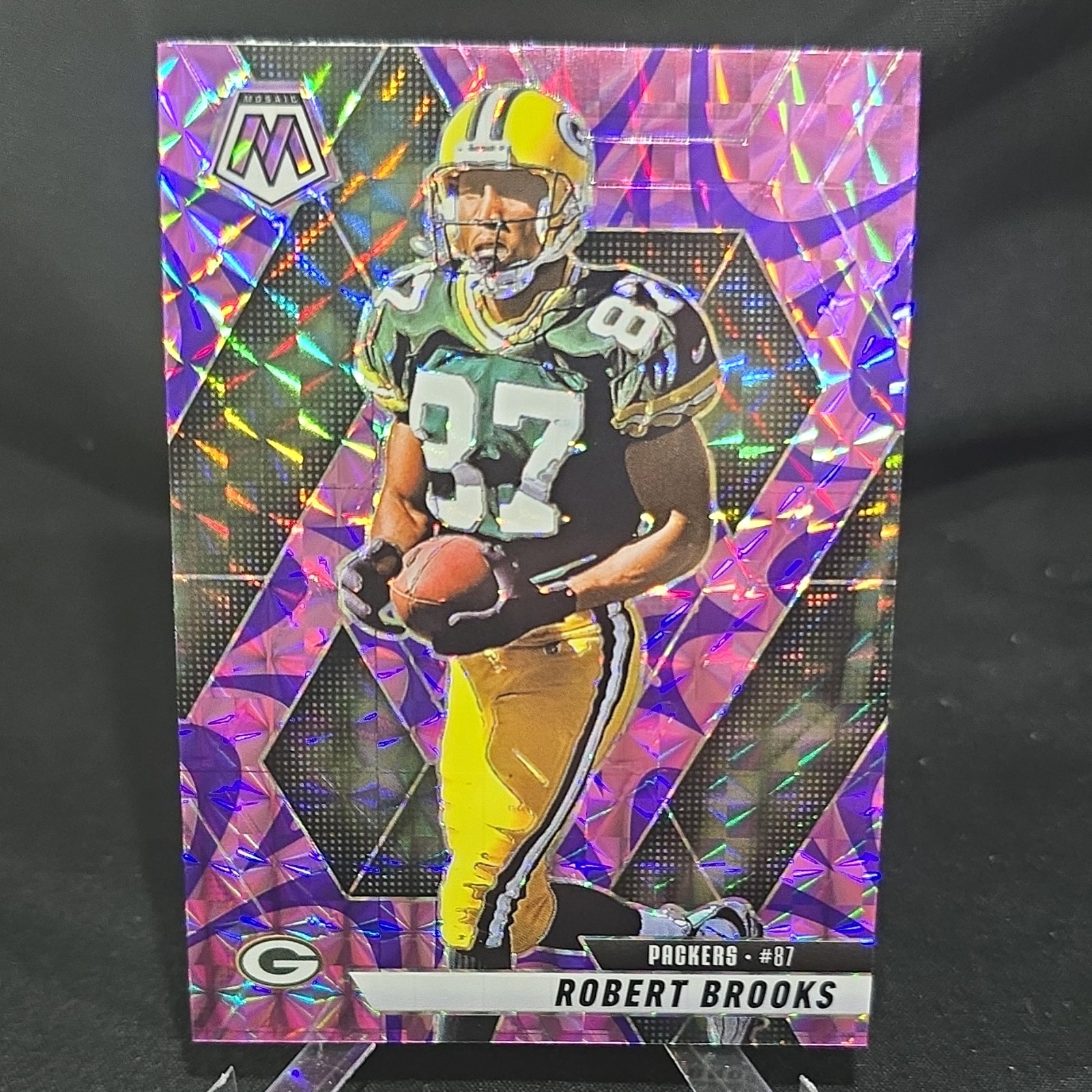 Panini 2025 Mosaic Reactive Purple Mosaic Prizm Robert Brooks #6 Packers