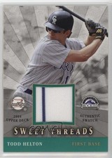 2004 Upper Deck Sweet Spot Sweet Threads Jerseys Todd Helton #STS-HE HOF z2c