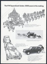 1969 Vw Squareback Photo 5000 Years In Making 11x8 Vintage Volkswagen Print Ad