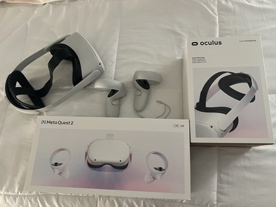 Meta Quest 2 Virtual Reality Headset 128GB All-in-One In Box w/ Elite Strap