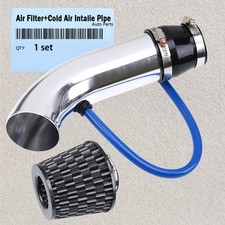 Universal 75mm Cold Air Intake Pipe Kit 4pcs Set 0403 Carbon Look Filter Cone