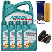 MotoröL Filter Set Addinol 5W-30 9 Liter + Schraube FüR Audi A6 Q7 Porsche VW