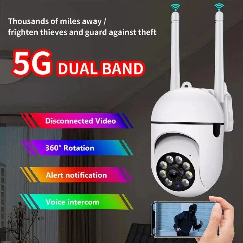 To AUS, 5G WiFi Security Surveillance Camera Outdoor Home Night Vision HD 1080P - Image 3 of 4