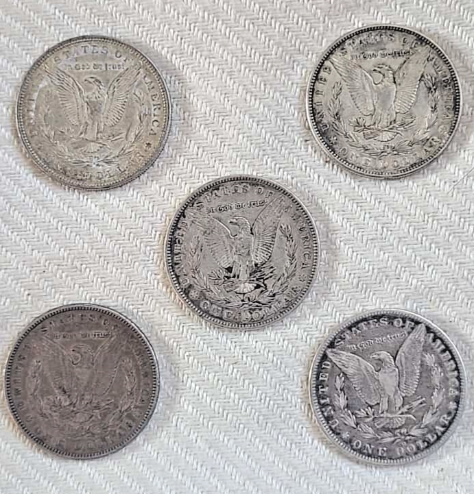 1878-1904 Silver Morgan Dollar Culls Pre 1921 Mixed Dates Lot of 5 Coins