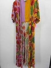 Pre-Owned Farm Rio Yellow Size Small Wrap Maxi Short Sleeve Dress