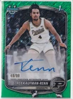 2025-26 Bowman Prospect Autographs Green Shimmer #CPA-TK Trey Kaufman-Renn /9