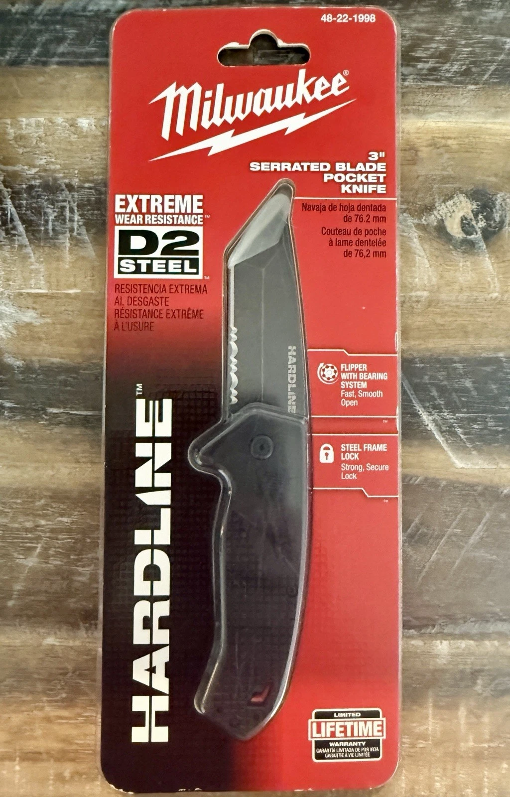 MILWAUKEE 3” 48-22-1998 Hardline Serrated Folding Pocket Knife
Opens in a new window or tab