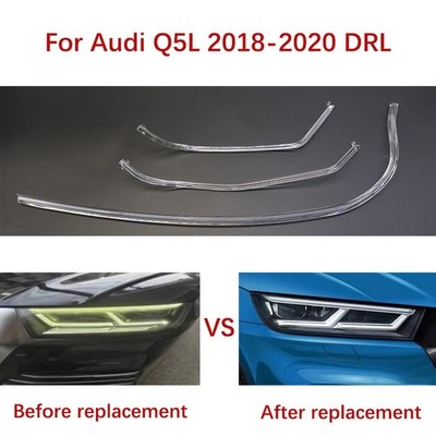 A Pair Car Headlights DRL For Audi Q5L 2018-2020 Light Guide Strip Tube Ballast