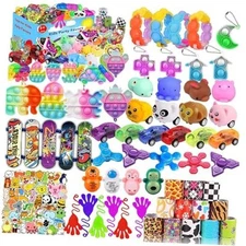 109 Pcs Party Favors for Kids 4-8, Pop Fidget Toys, Goodie Bag Stuffers, 