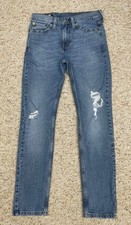 Levi's 510 Jeans Women size 28 Skinny Distressed Mid Rise Stretch Blue 28x29