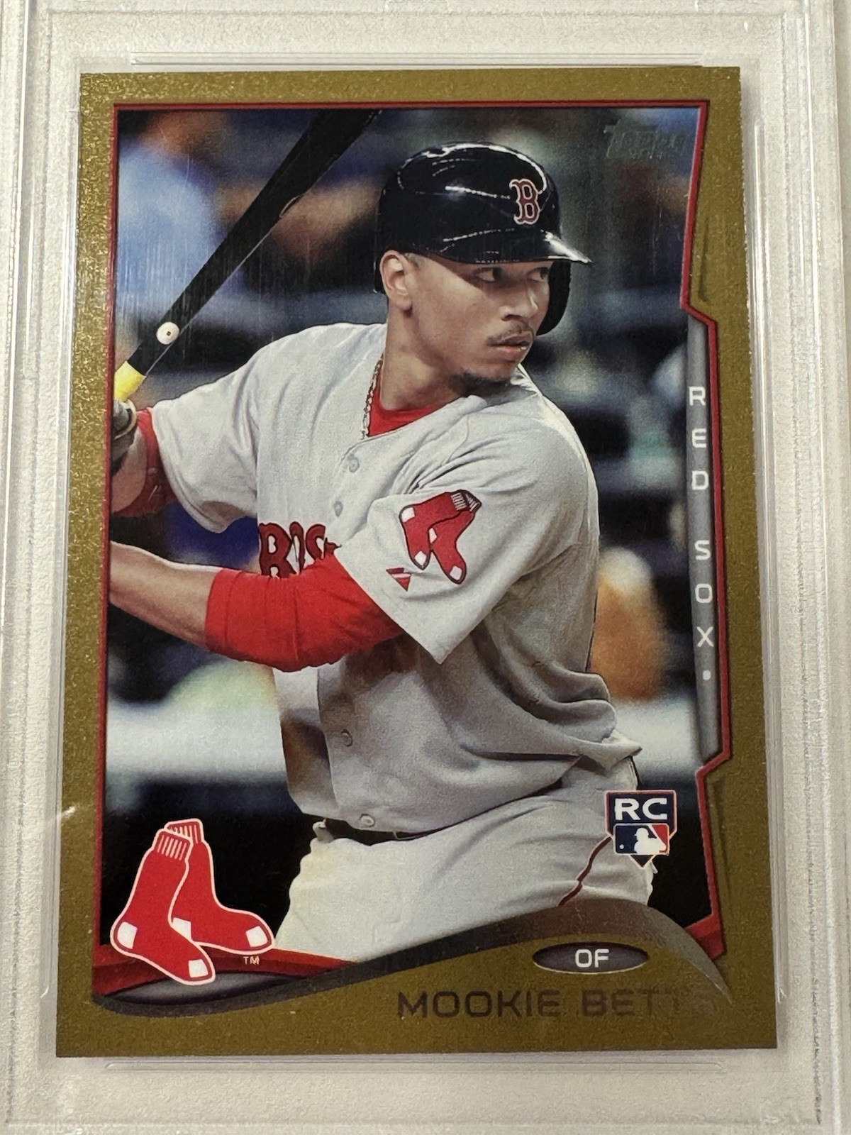 2014 Topps Update #US26 Mookie Betts RC Gold /2014 Boston PSA 10 view 2