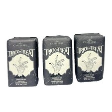 Halloween Soap Bar Set, White Castelbel Oakmoss Mint Scented, 3pc 1 Dented New