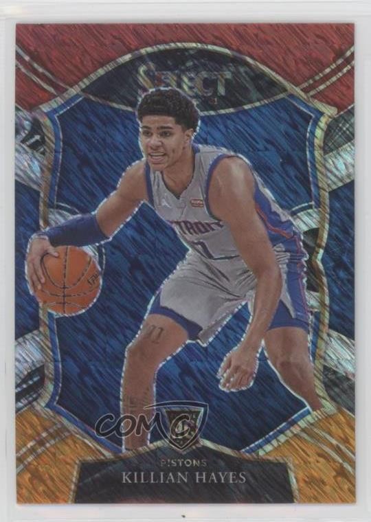 2020-21 Panini Select Concourse Red White Orange Shimmer Prizm Killian Hayes fm0
