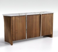 Designer Sideboard Edle Marmorplatte Wohnzimmer Edle HolzmöBel
