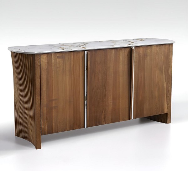 Designer Sideboard Edle Marmorplatte Wohnzimmer Edle HolzmöBel-image