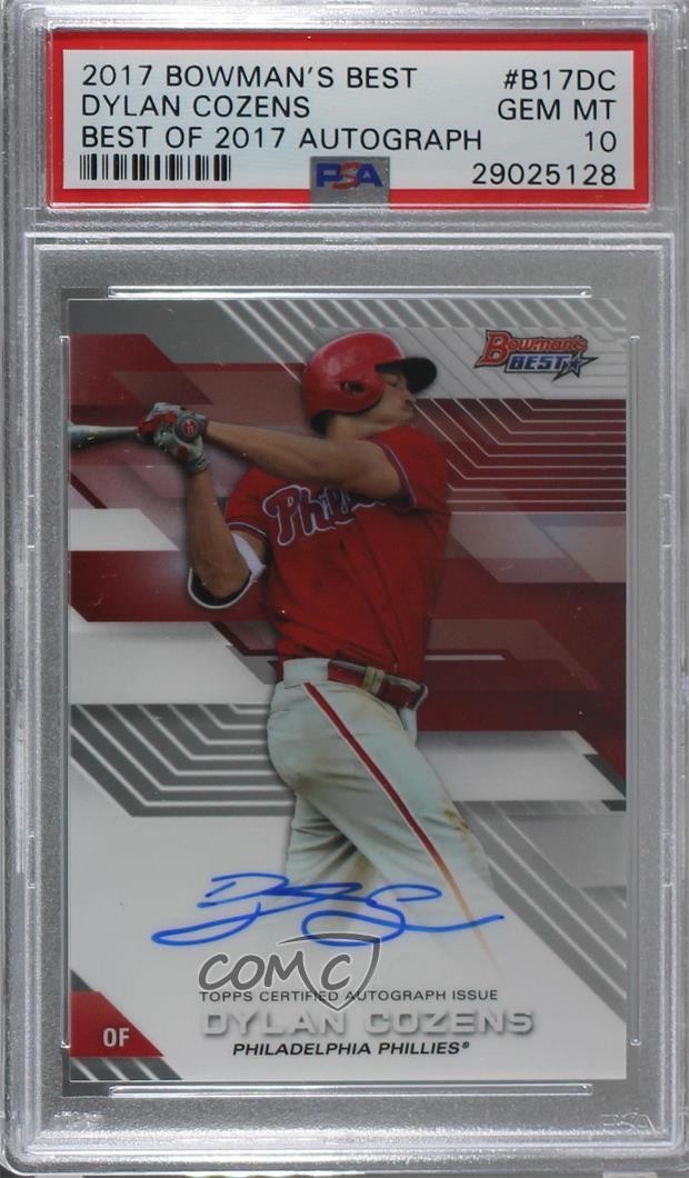 2017 Bowman BOWMAN'S BEST BEST OF 2017 AUTOGRAPH BEST/2017 AUTO.-REF. #B17DC Dylan Cozens front