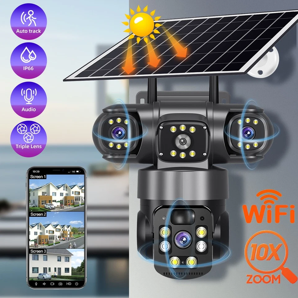 Camara De Seguridad Solar Inalambricas Para Exterior Con Vision Nocturna y Audio - Image 2 of 4