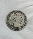 1915-S Barber Half Dollar 50C Semi Key Date San Francisco Mint 90% Silver Coin