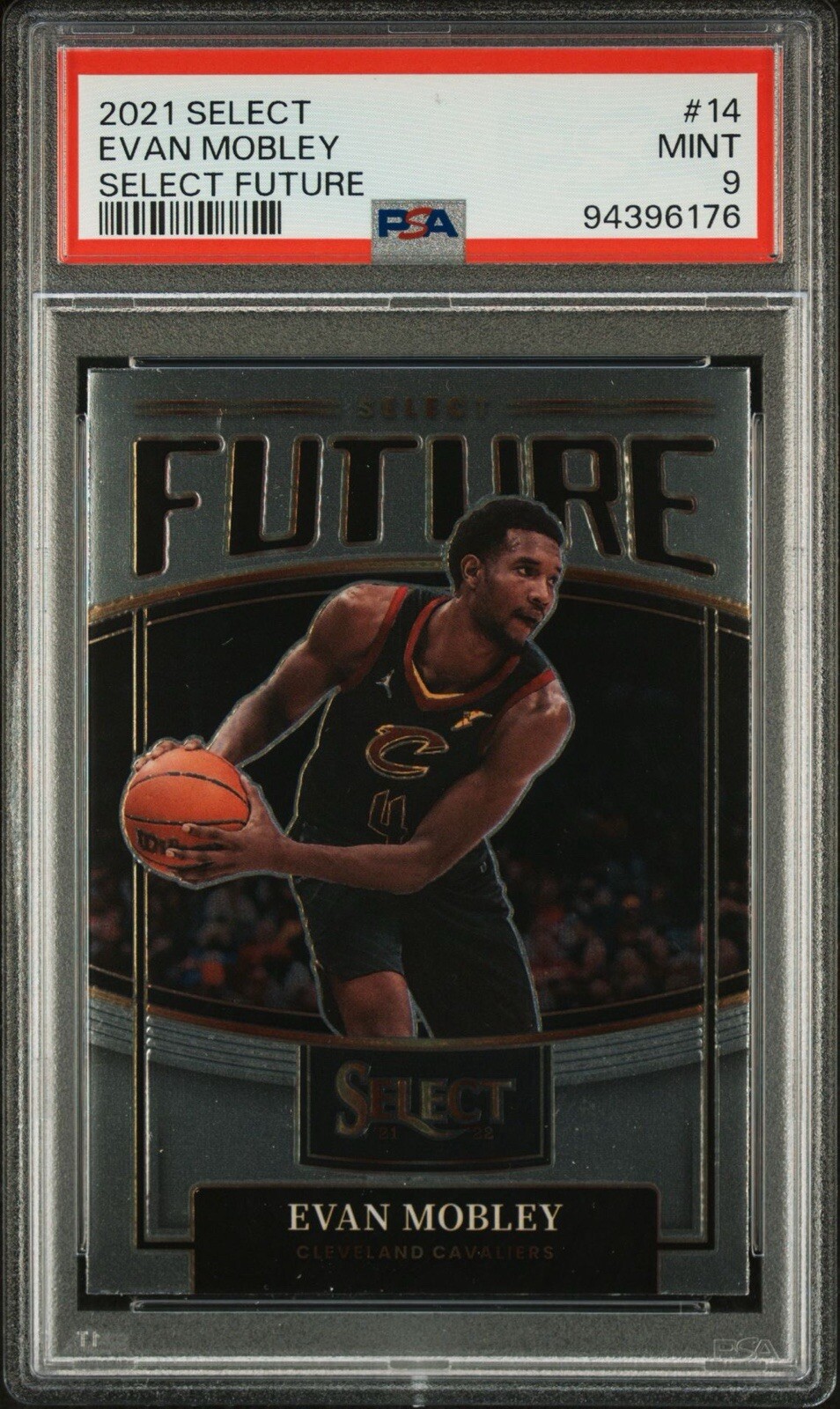 2021-22 Panini Select Evan Mobley #14 RC Select Future Cavaliers PSA 9 MINT