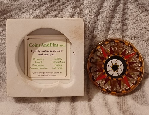 Compass Rose - 5th Anniversary - Red Sea LE - New Unactivated Geocoin
